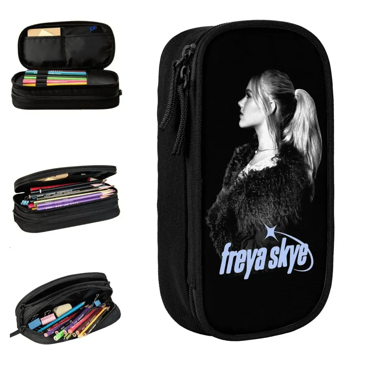 Cute Freya Skye Music Tour Pencil Case Pencil Box Pen Box for Student Big Capacity Bag Students School Cosmetic Stationery
