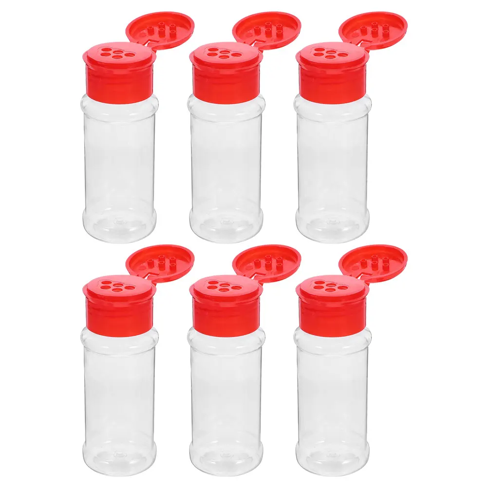 

6pcs Spice Dispenser Seasoning Bottles Kitchen Gadget Salt Shaker Compact Design Salt Container Material for Kitchen