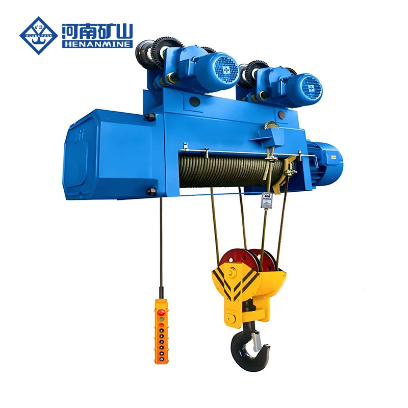 China Famous Henan Mine Factory Manufactured  10ton Single Lifting Speed Hoist Traveling Electric Wire Rope Hoist