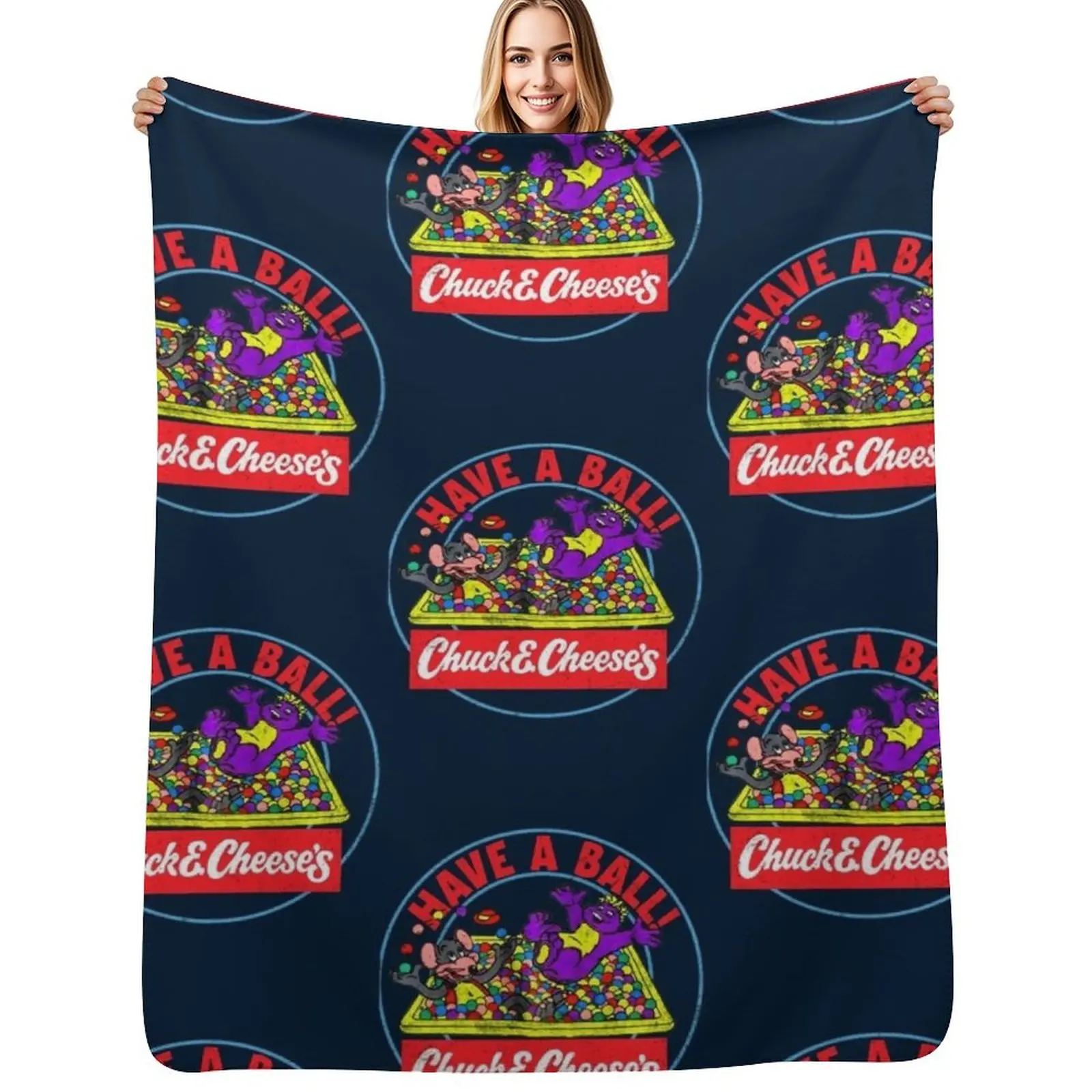 

Copy oHave a Ball (vintage 80s Chuck E Cheese) Throw Blanket Decorative Sofa For Decorative Sofa Flannels Hair Blankets