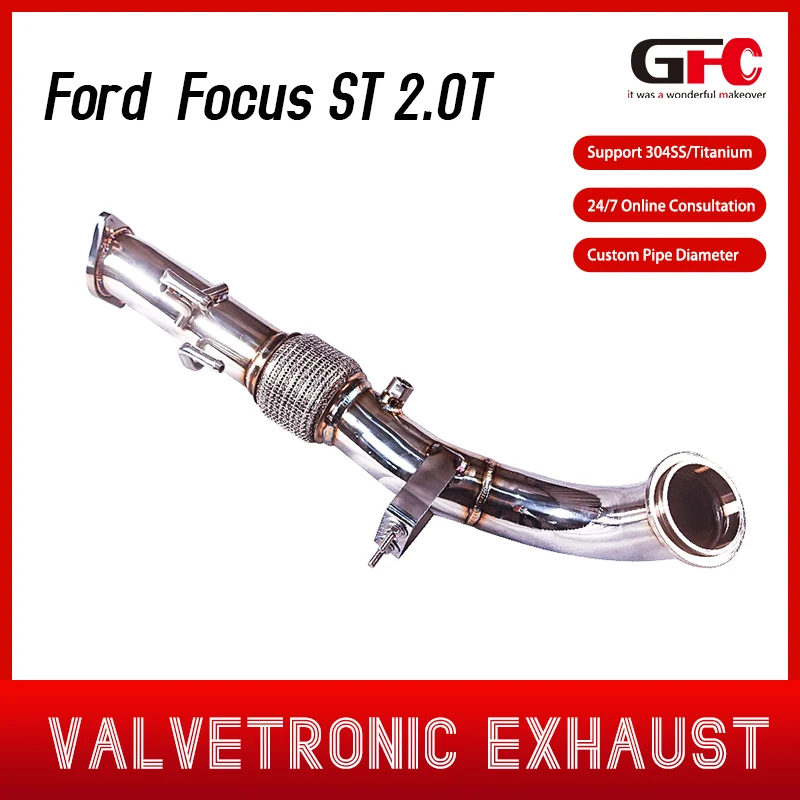 

Exhaust Downpipe for Focus ST 2.0T 304 Stainless Steel Downpipe without Catalyst