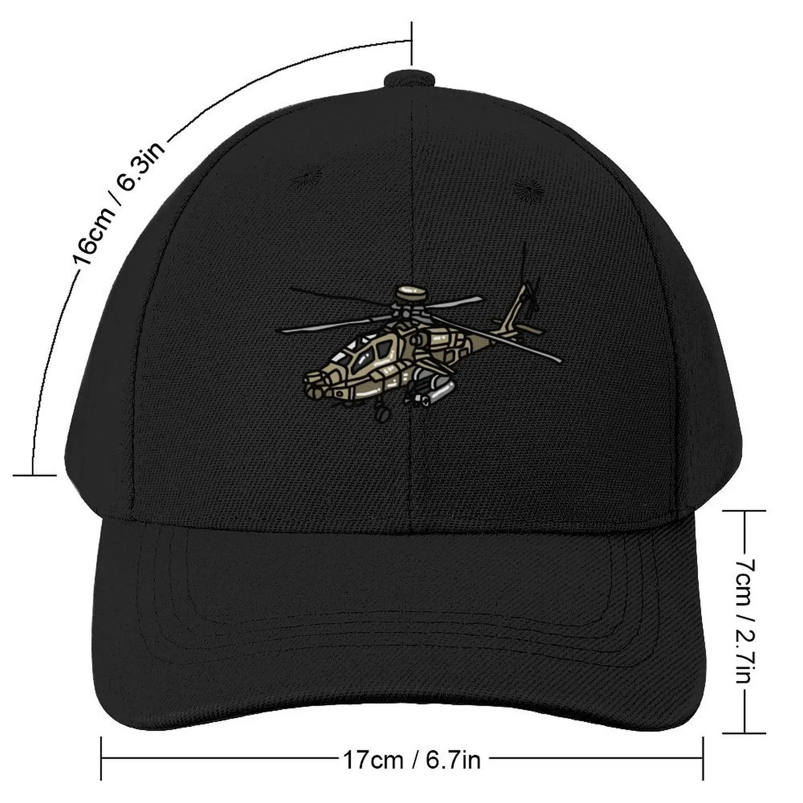 AH-64 Apache: Aerial Dominance Baseball Cap Anime cute Men Women's