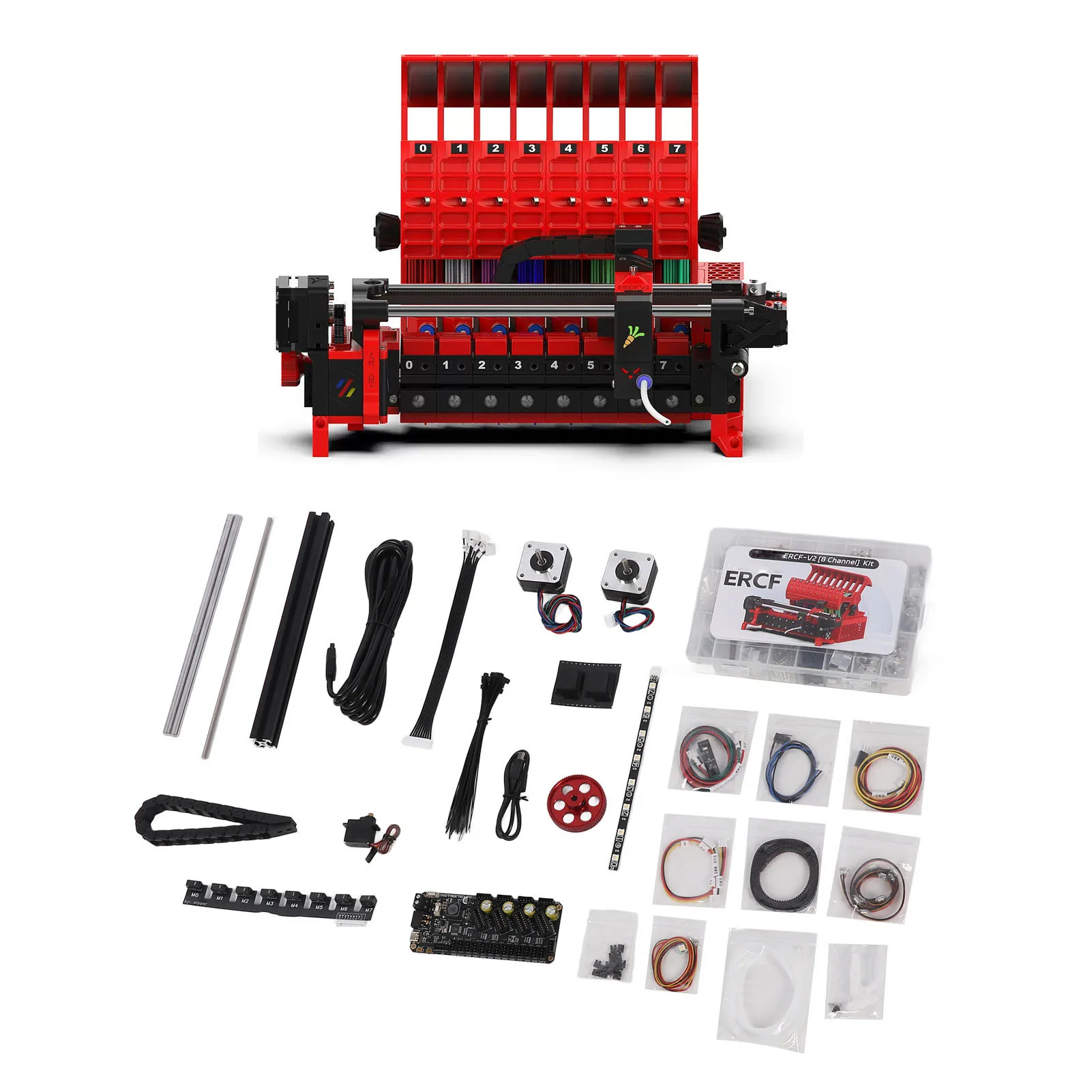 8 Color ERCF ERCF ERCF Kit 8 Color Printing Enrager Rabbit Carrot Feeder Multi Material MMU Kit for Klipper 3D Printers ERCF Kit