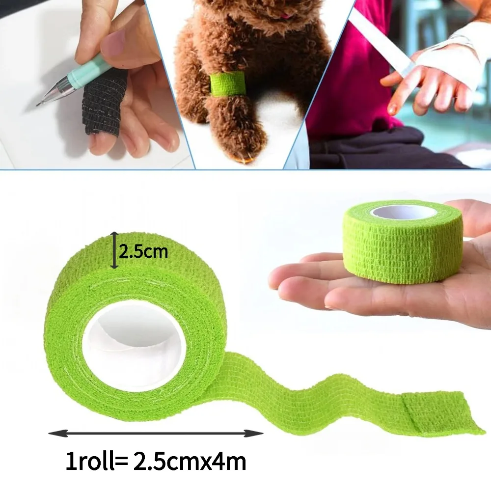 جديد حار العناية بالإصبع الحرس الذاتي ضمادة لاصقة التفاف الذاتي عصا التفاف للكاحل والمعصم والرياضة وشريط الطبيب البيطري المتماسك تنفس