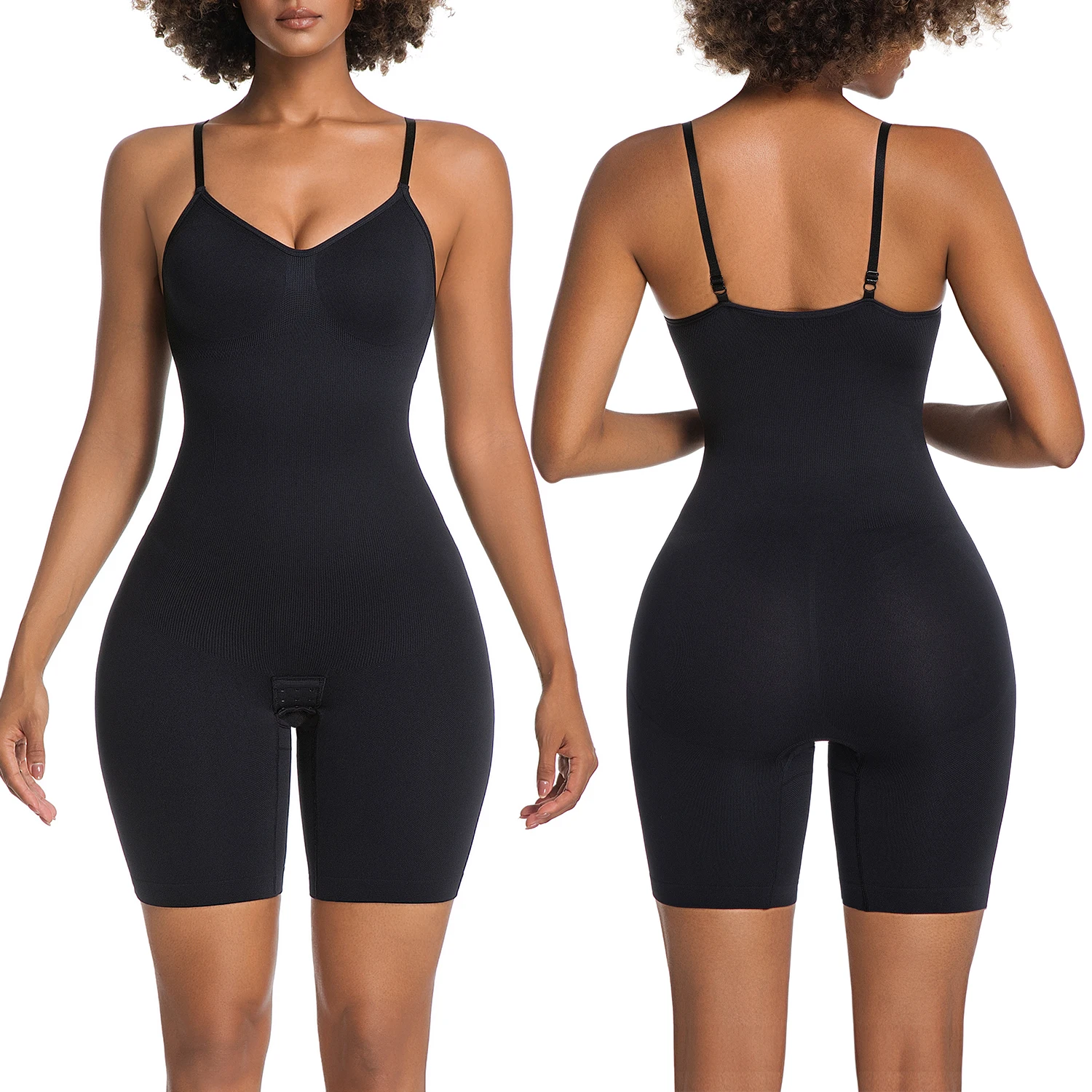 

Open Crotch Seamless Jumpsuit Shapewear Bodysuit Shorts Plus Size Full Body Shaper Bodysuit Slim Waist Tummy Control Shaper