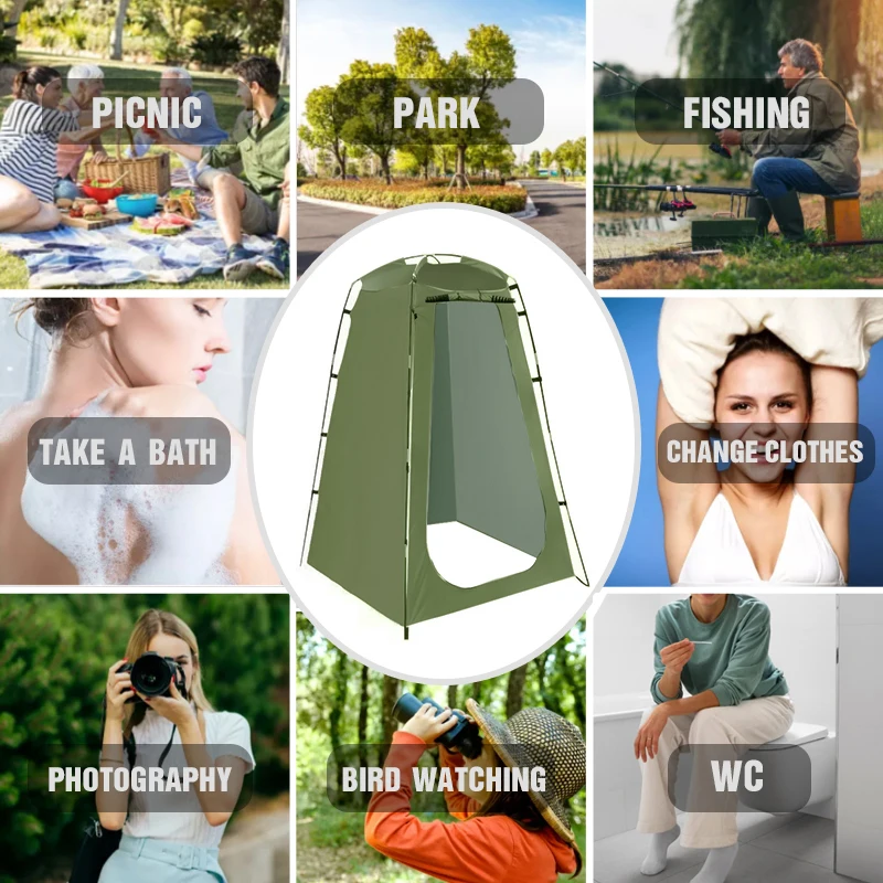 Westtune Portable Outdoor Privacy Shower Tent Emergency Shower Toilet Changing Fitting Room Tent Shelter for Flood Disaster