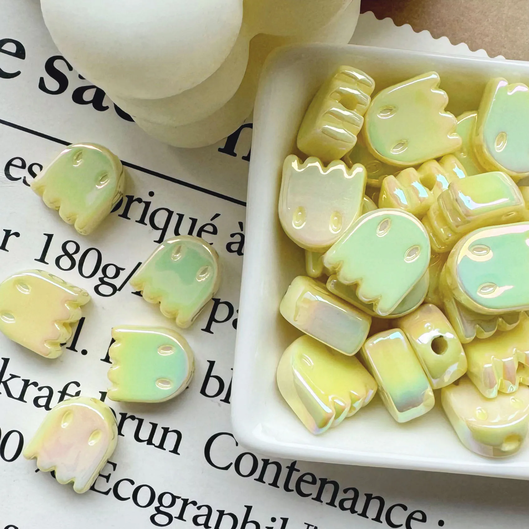 حبات راتنج ملونة لصنع المجوهرات ، إكسسوارات تصنعها بنفسك ، تصنعها بنفسك ، سوار وقلادة ، جديد ، 10 * *