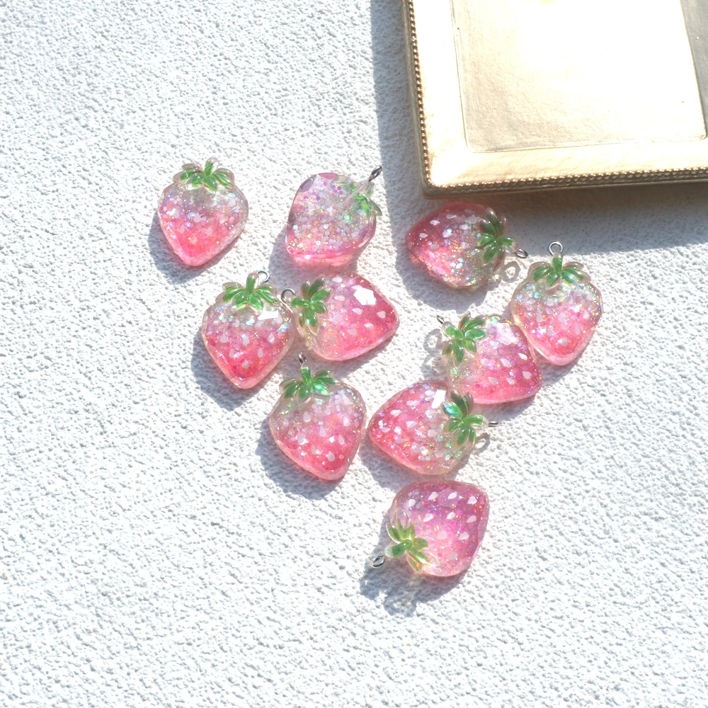 Cute Strawberry Charms for DIY Jewellery Making