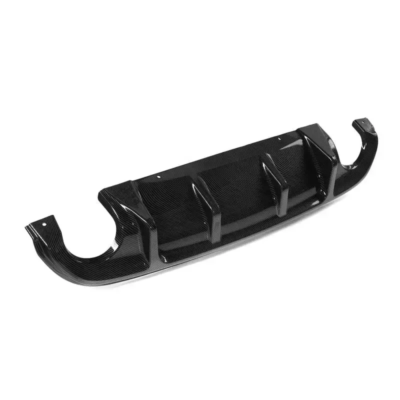 For Infiniti Q50 2014-2017 Rear Diffuser Bumper Lip Carbon Fiber Look / Black Boot Bracket Spoiler Guard Protector Cover Tuning