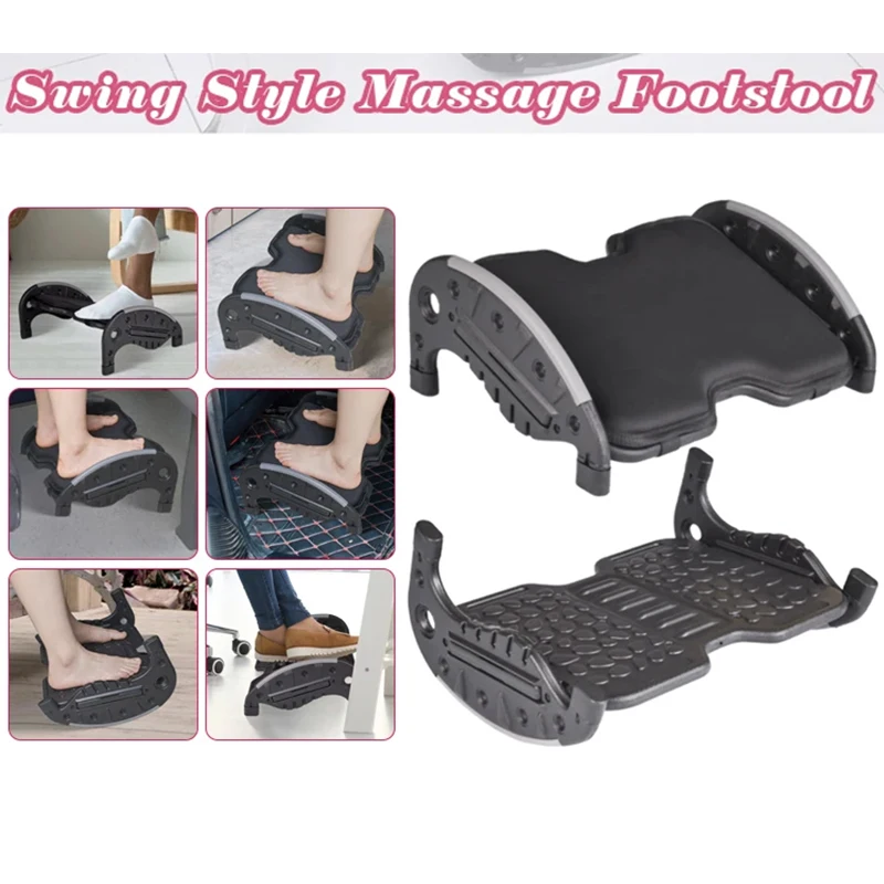 Foot Rest Stool for Under Desk at Work with Removable Soft Warm Foam Cushion Ergonomic Foot Stool with Massage Texture Office