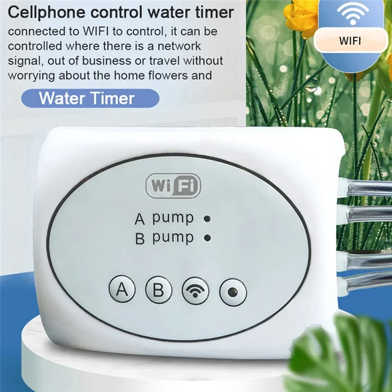 ABHI-Wifi contrôleur d'irrigation de jardin intelligent plante système d'irrigation goutte à goutte automatique Kit contrôle de téléphone portable (10M 15Pots) facile à installer