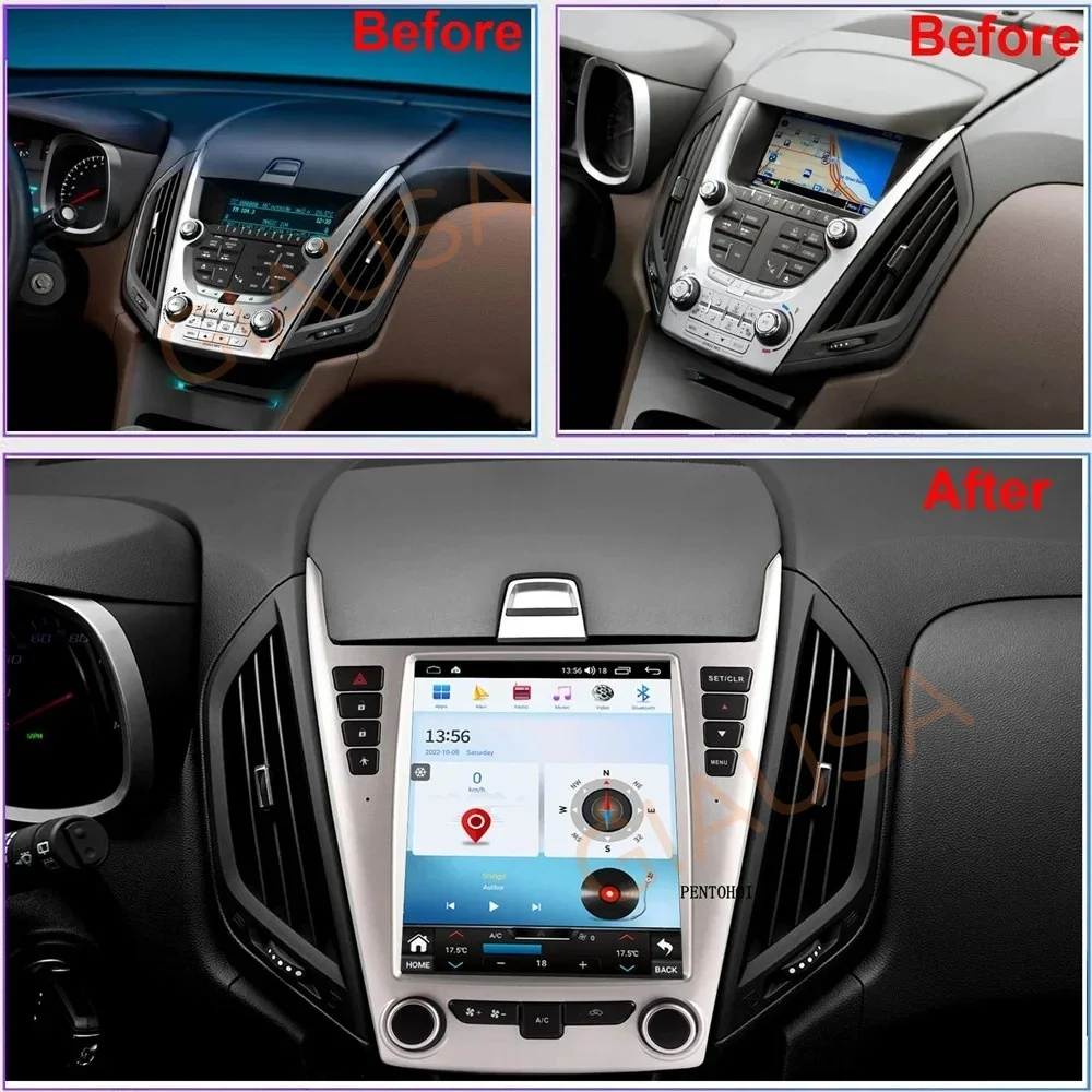 Android Car Radio CarPlay For Chevrolet Equinox Explorer 2009-2017 Auto Automotive multimedia Tesla Style Bluetooth 4G Headunit