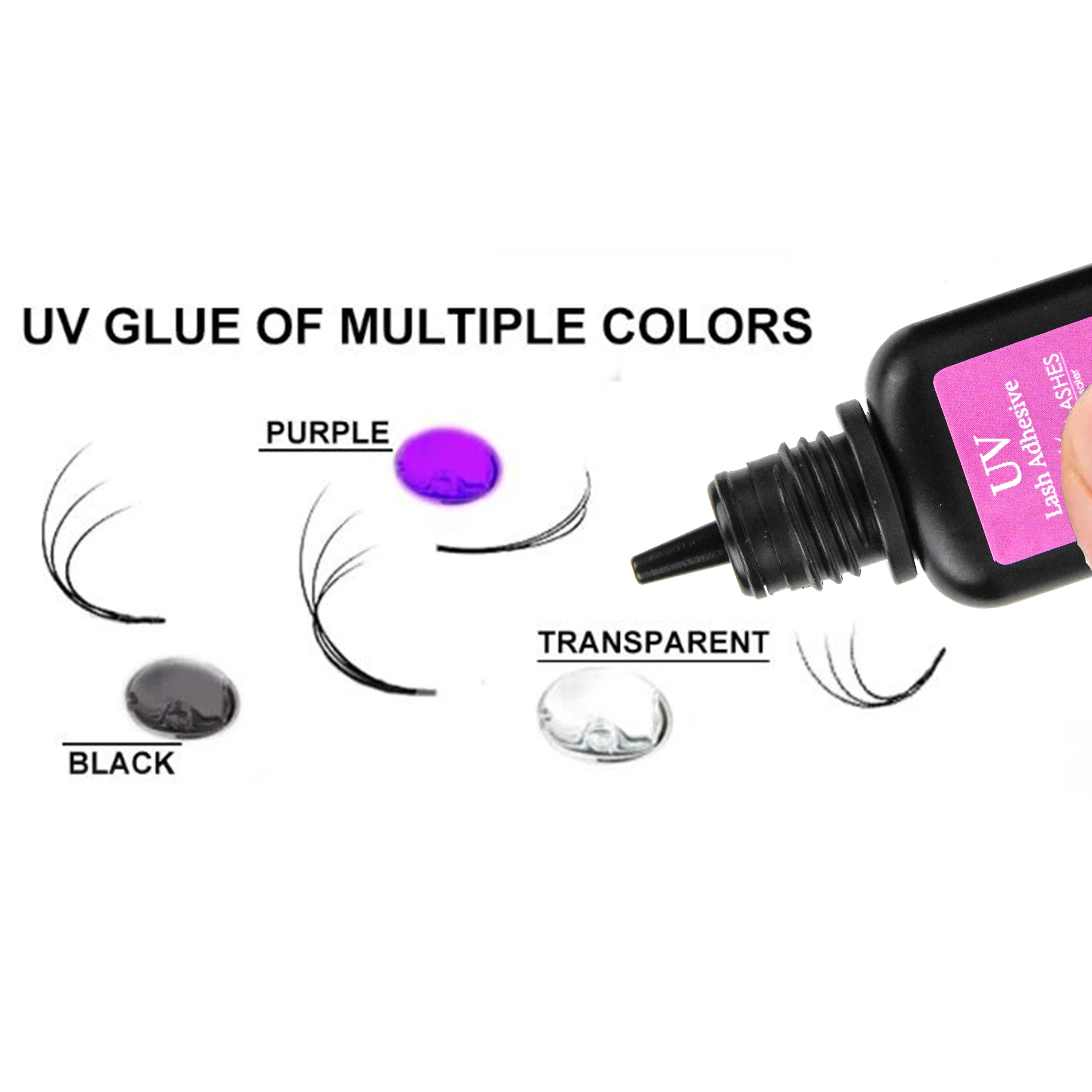 5ml UV Eyelash Glue Quick Drying In 1 Second 7-9 Weeking Lasting  Lash Glue No Nrritation Eyelash Extension Adhesive