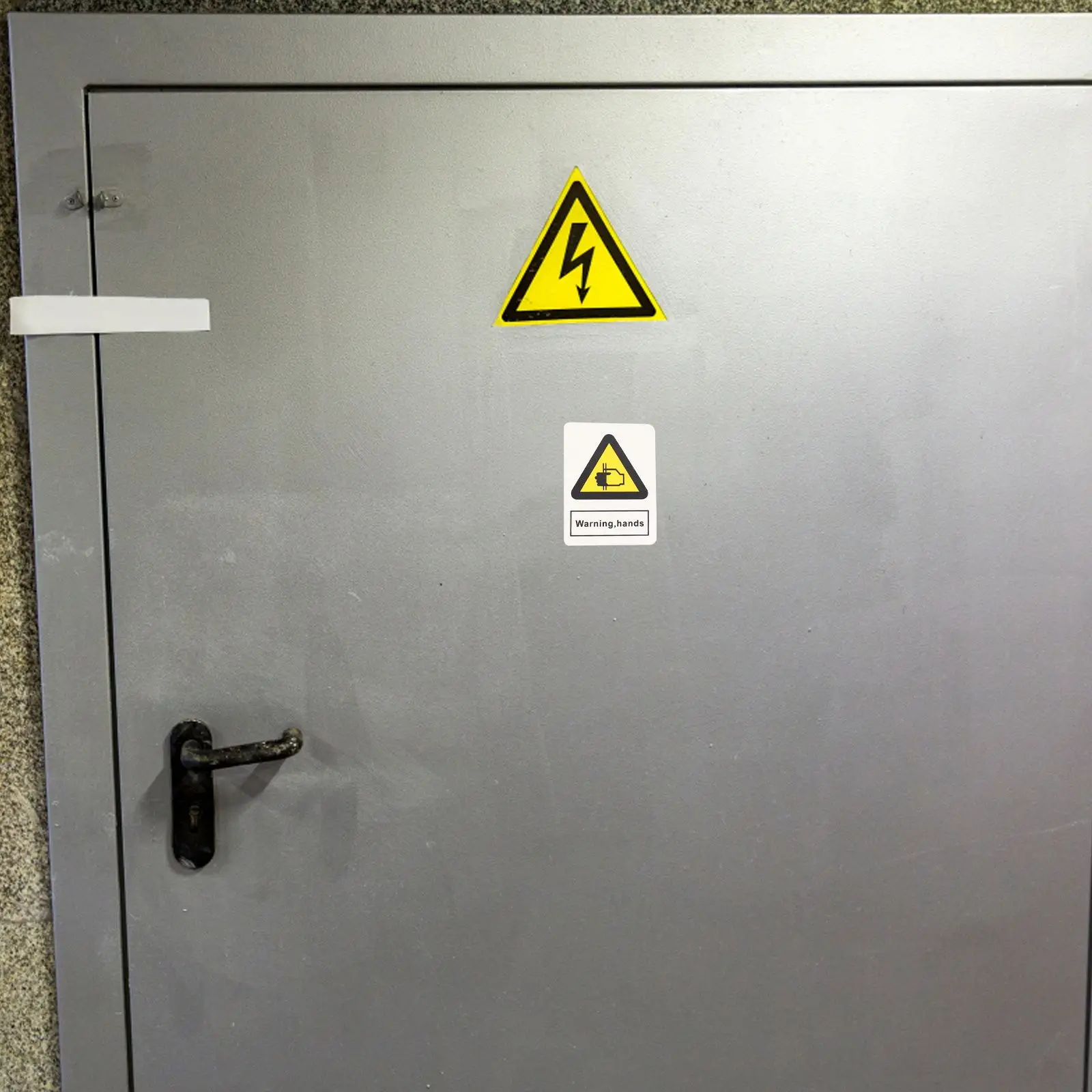 Sign Sticker Watch Out for Clip Nail Stickers Warning Hands Pinching Element Pp