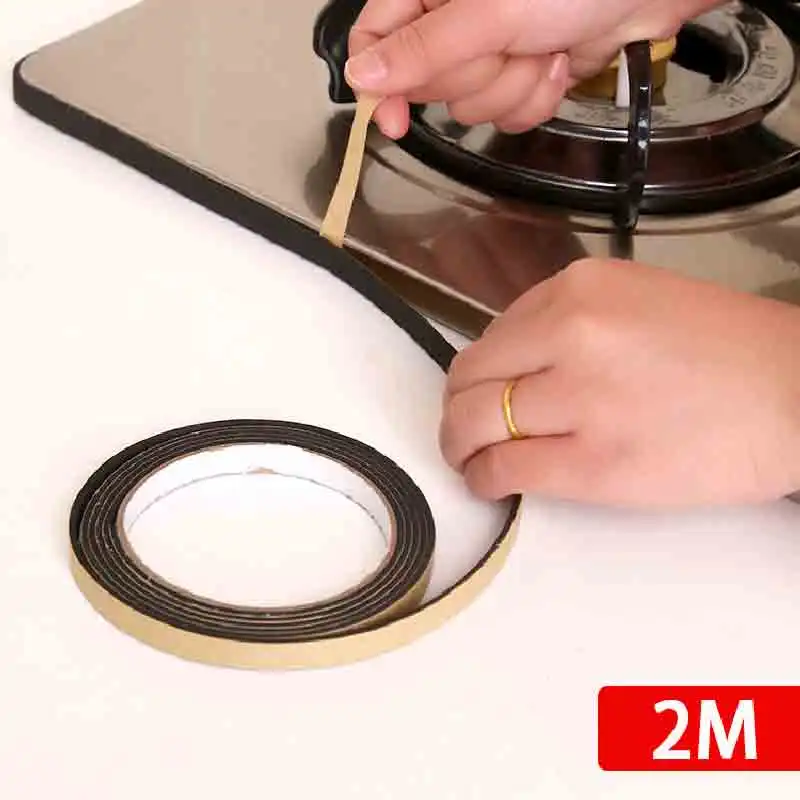 2m Kitchen Gas Stove Gap Sealing Adhesive Tape Anti Flouring Dust Proof Waterproof Sink Stove Crack Strip Gap Sealing