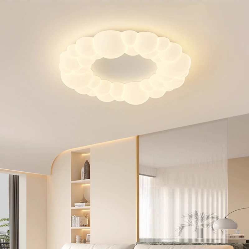 White Bubble Cloud Ceiling Lights LED Children's Room Bedroom Light Modern Warm Baby Room Boy Girl Bedroom Cloud Ceiling Lamps
