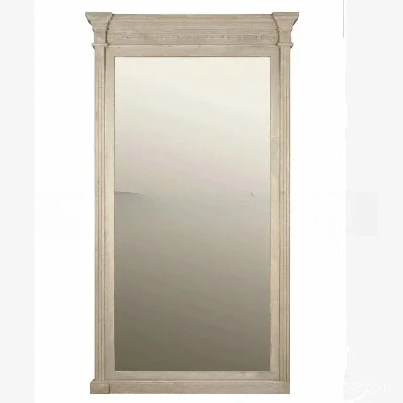 American solid wood full-length mirror furniture bedroom floor mirror retro floor mirror clothing store fitting room