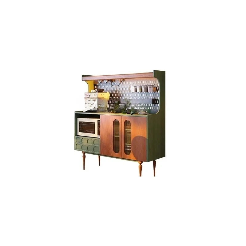 

Solid wood dining side, storage French retro tea cabinet, living room home, board side cabinet