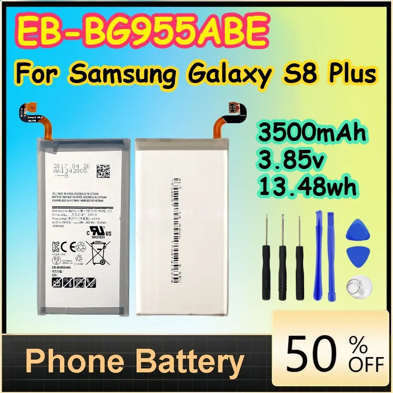 

EB-BG955ABE 3500mAh 3.85v 13.48wh Battery for Samsung Galaxy S8 Plus EB-BG955ABA +Free Tools