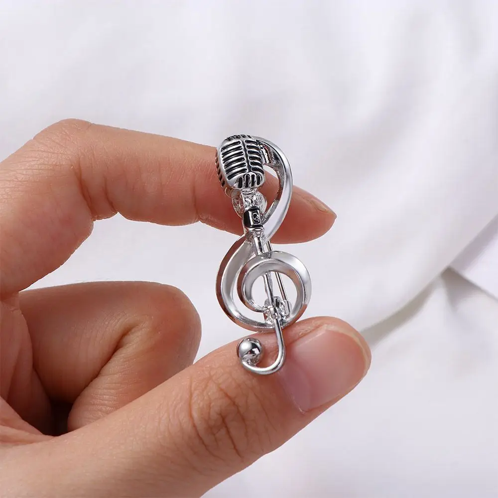 Brooch Badge Pin Singer Party Jewelry Accessories Lapel Pin Microphone Brooches Enamel Pin Music Note Brooch Brooches Pin