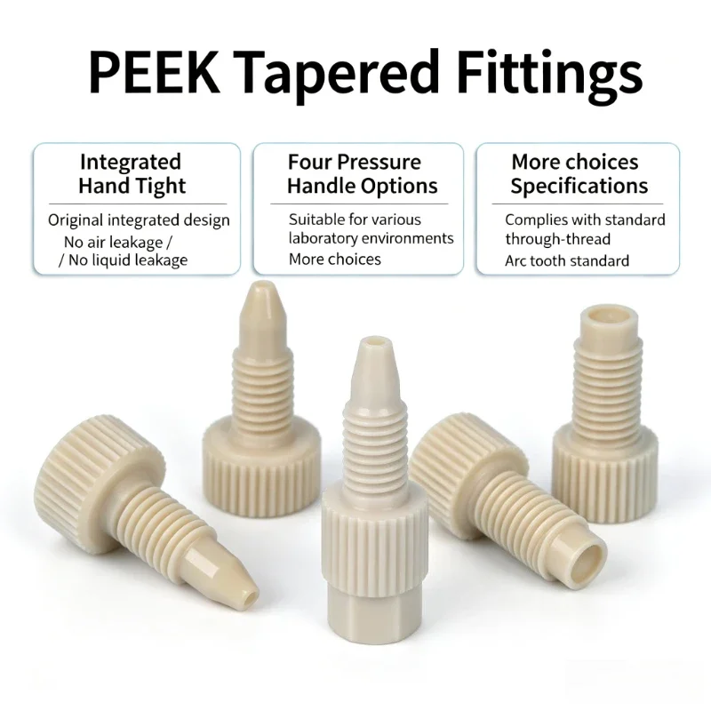 PEEK Fittings Shimadzu 1/4-28 UNF/ÄKTA/Agilent HPLC 10-32 Thread/1/16