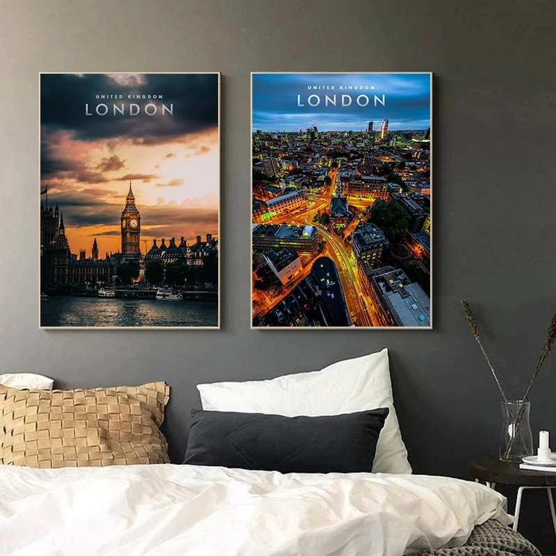 Modern United Kingdom London Posters Canvas Paintings And Prints Cityscapes HD Pictures For Living Room Home Decor Frameless