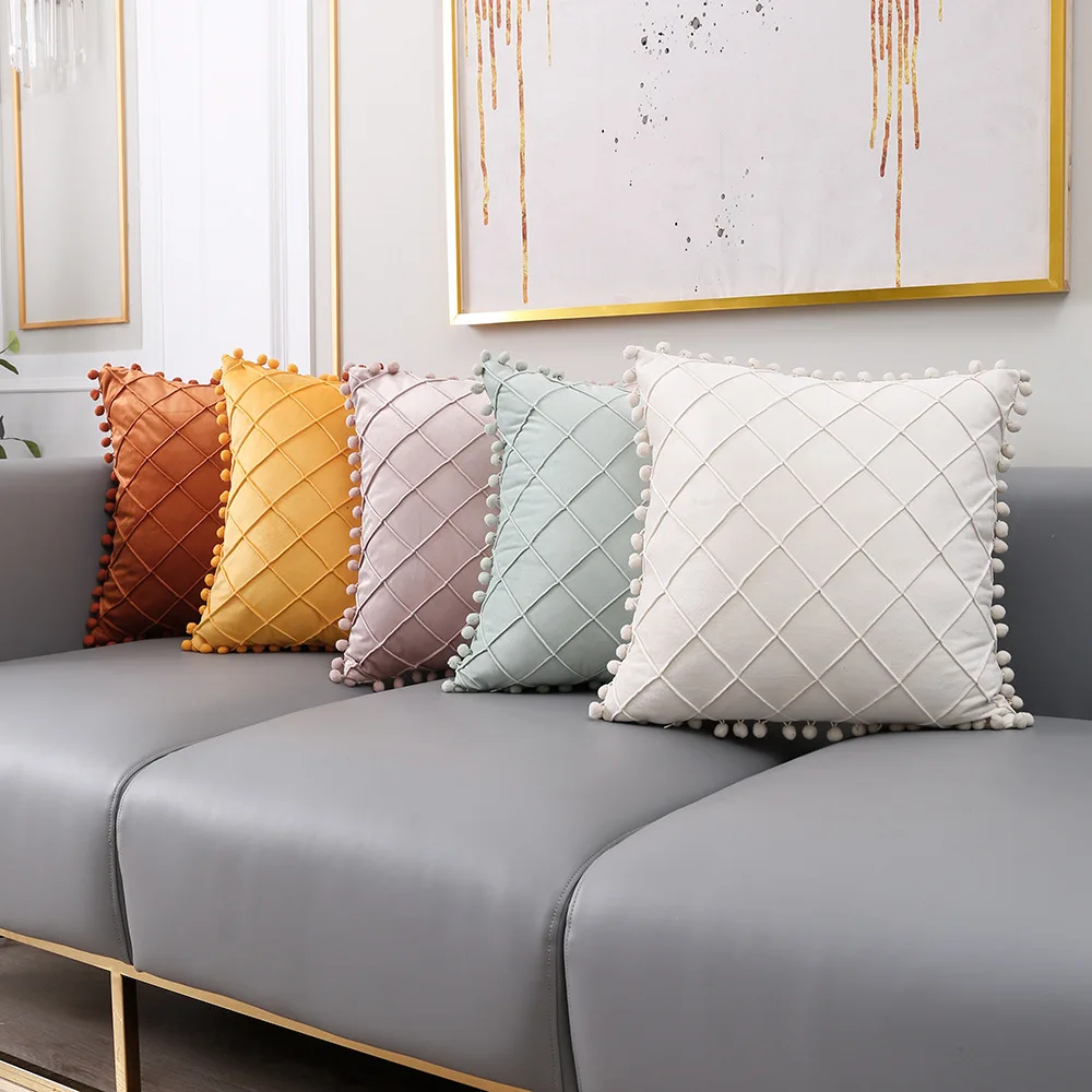 

Velvet Cushions 45x45 Decorative Pillows for Couch Sofa Home Decor Pillow Cases for Living Room Nordic Pillow Cover Solid Color