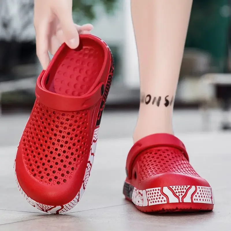 

Мужские тапочки с пляжными отверстиями на платформе, шлепанцы Mascullino Trend 2025, хлопушки из ПВХ Y2k Eva, дизайнерская роскошная стильная летняя распродажа, мужская обувь