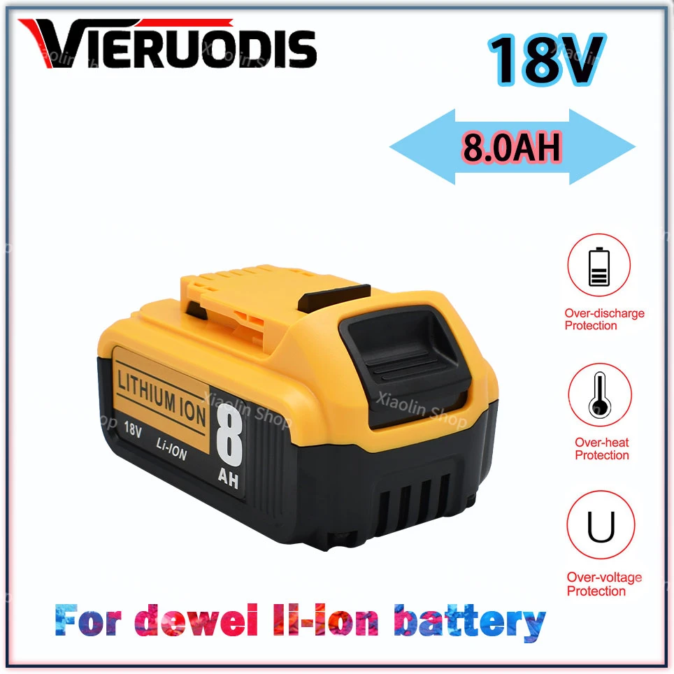 

8.0Ah for dewei 18V 21900 DCB200 Replacement Battery Compatible With For dewei 18V Tool Battery