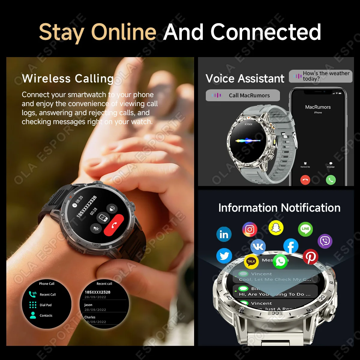 2026 New GPS Smartwatch Men AMOLED Screen Military Watch Larger1100mAh Battery SmartWatch Bt Call IP69Waterproof Flashlight Ht22 view 3