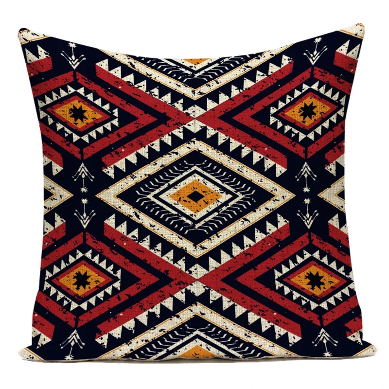 Colorful Boho Abstract Geometry Mandala Geometric Sofa Home Decrative Pillows Cushion Cover Case for Living Room Pillowcase
