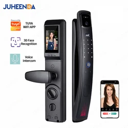 3D Face Recognition Electronic Door Lock Security Camera Monitor Intelligent Fingerprint Password Biometric Smart Tuya Wifi Lock