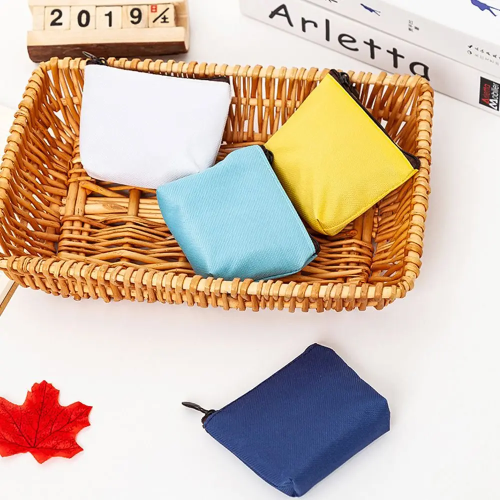 Small Gift Storage Bag Women Pouch Cosmetic Bag Zipper Key Money bag Canvas Coin Purse Wallet Handbag