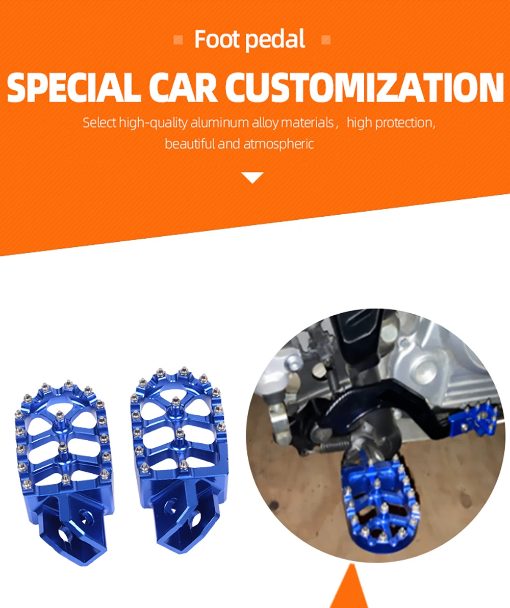 Dirt Bike Motorrad Fußrasten Fußstützen Pedale für Yamaha TTR90 TTR110 TTR125 TTR250 TTR 90 110 125 250 Zubehör – Detail 3