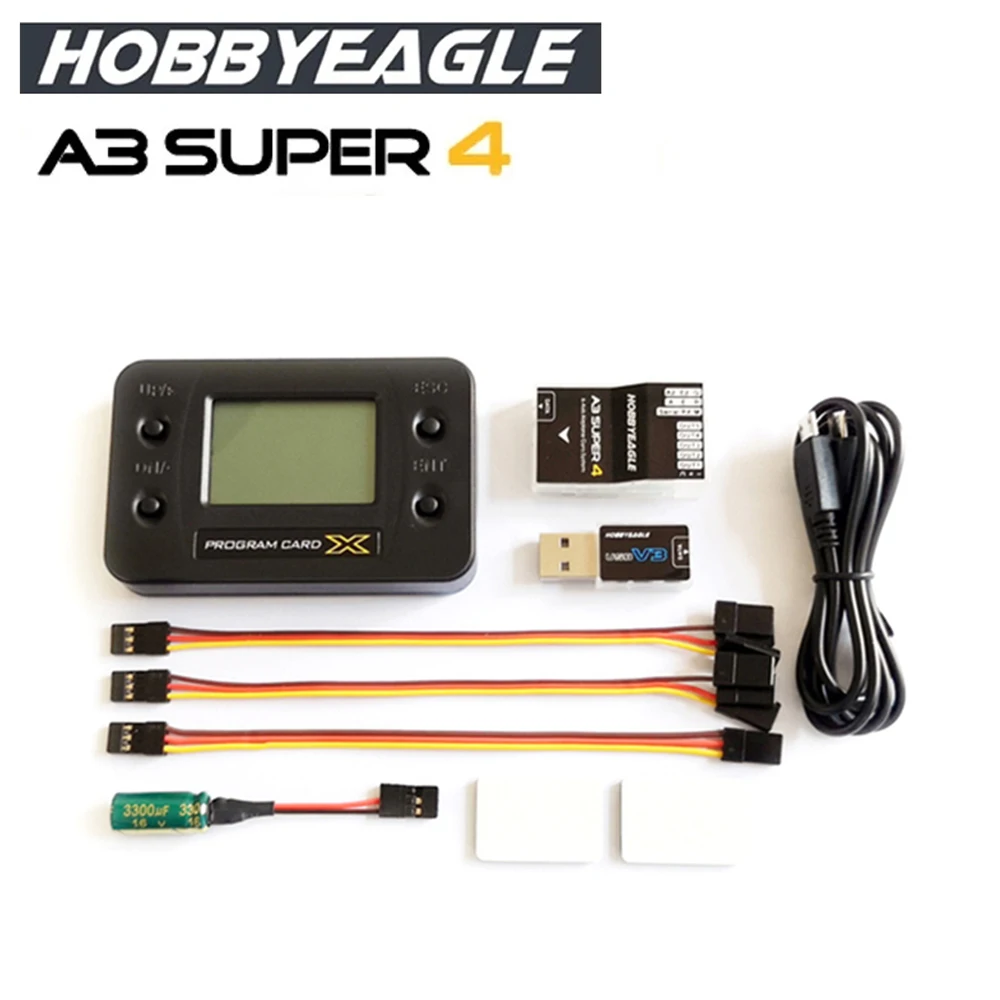 Hobbyeagle A3 Super 4 A3S4 Super4 Flight Controller 6-axis Airplane Gyro& Stabilizer System Standard RC Airplane Fixed-Wing