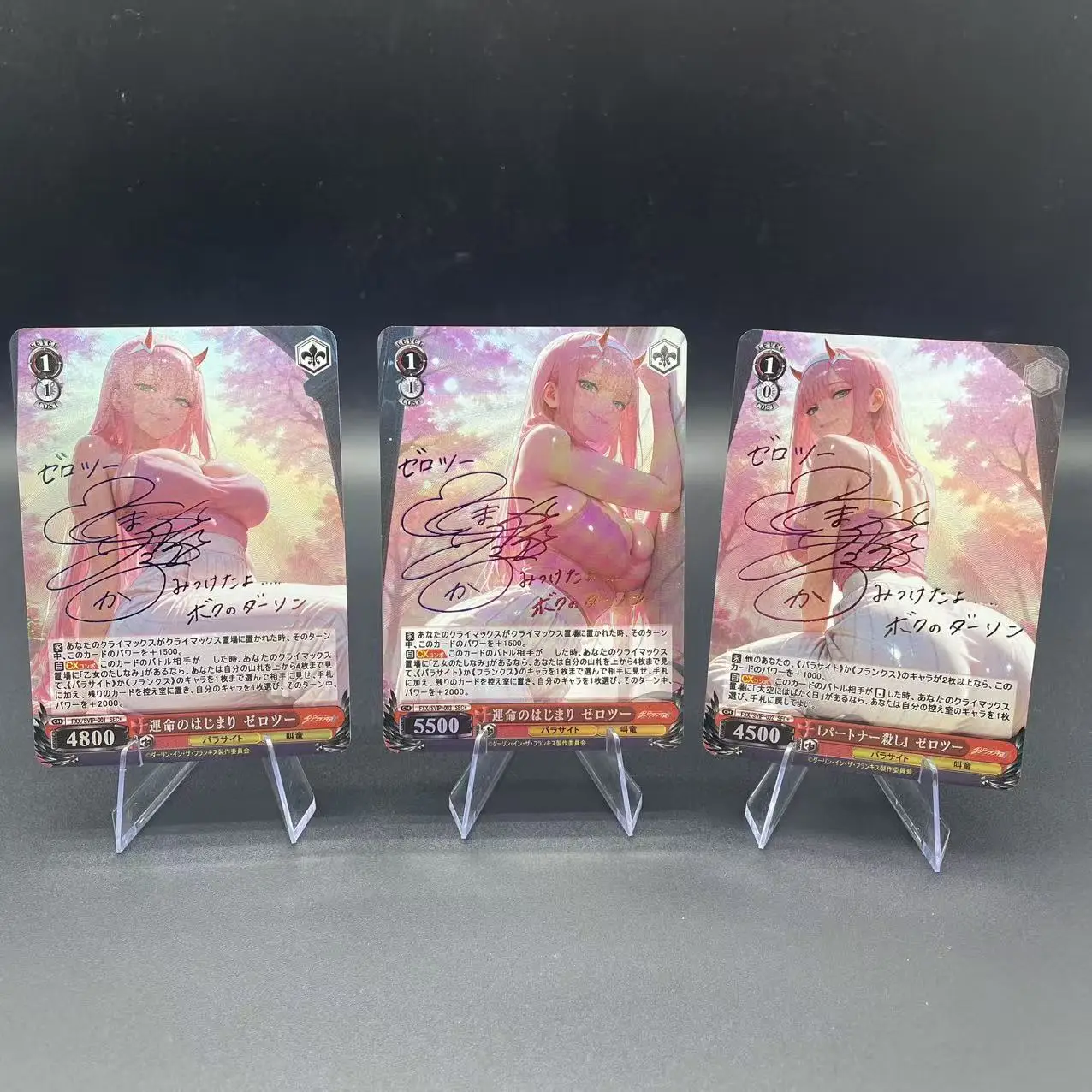 أنيمي Ws لتقوم بها بنفسك الكرتون حبيبي في فرانكس صفر اثنين من الانكسار اللون فلاش الذهب احباط توقيع جمع بطاقة اللعب اليابانية #2