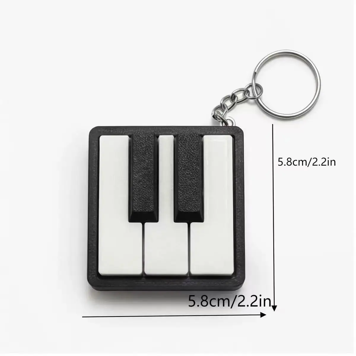 Fidget Clicker Keychain 3D Printed Piano Keyboard Press Fun Cool Stress Relief Desktop Decor Small Ornaments Office Adults Gifts
