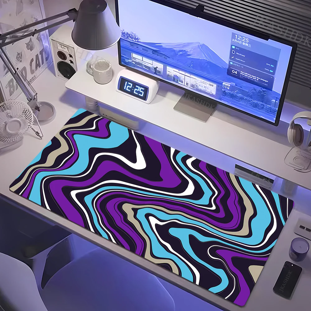 XXL Strata Liquid Pink Desk Mat Large Gaming Mouse Pad Rubber Non-Slip Game Mouse Mat Computer Keyboard Mats Big Gamer Mousepad