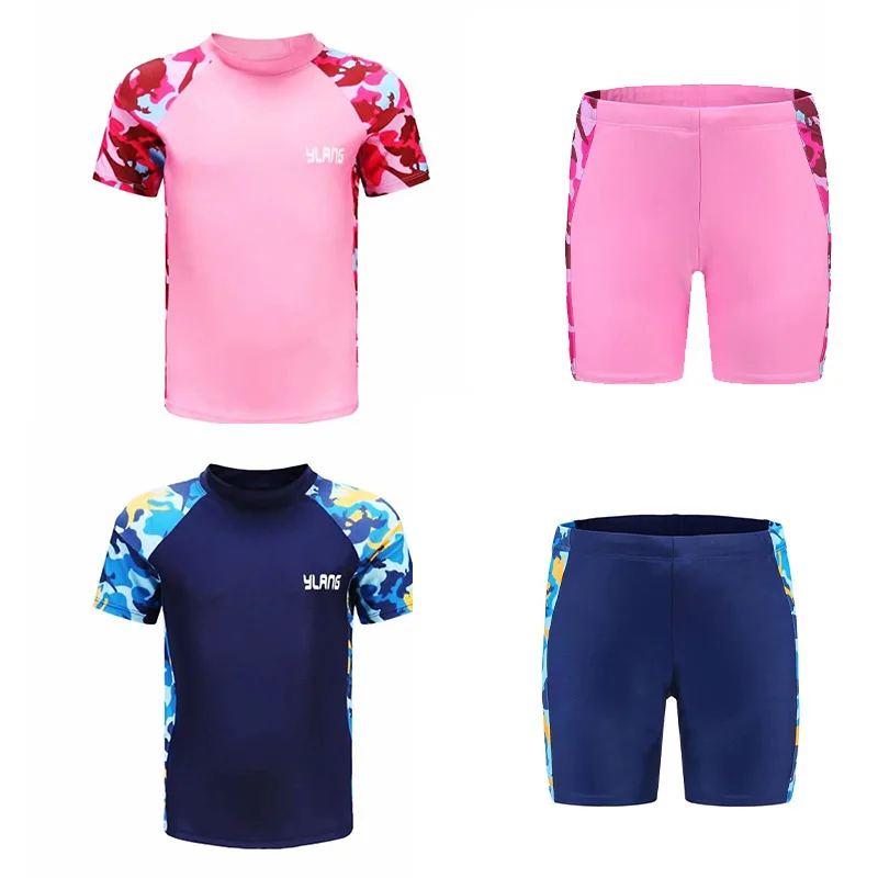 Quick Dry and Sun Protective Two-Piece Bathing Suit for Kids Perfect for Swimming and Beach