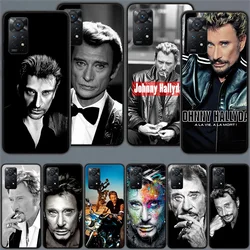 Johnny Hallyday Music Black Phone Case For Redmi 13C 14C Note 14 13 Pro Plus 5G Clear Capa 12 12C 10A 10C 10 9A 9C 9T 9 8 Pro Co