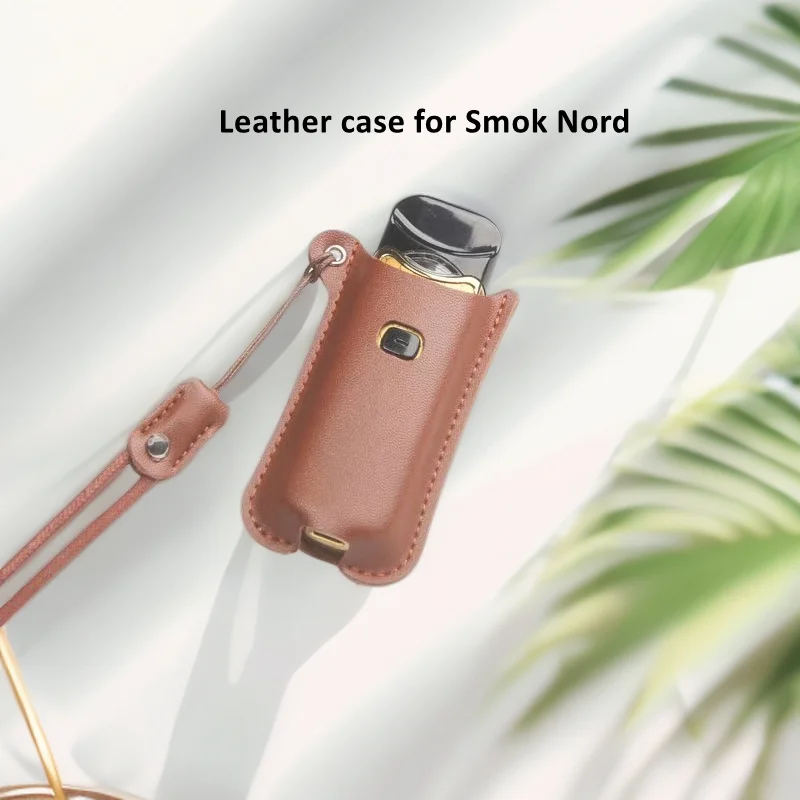 

Leather Case for Smok Nord Anti-Lost PU Leather Holder Protective Case Cover For Smok Nord Device Vape Lanyard