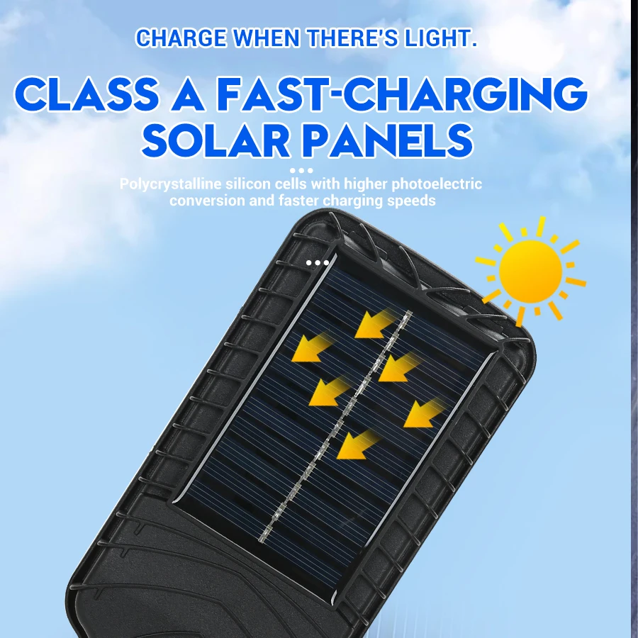 أضواء الجدار الشمسية LED مع محس حركة 3 طرق USB قابلة للشحن مصباح الشارع الإضاءة الأمنية في الهواء الطلق لحديقة 108COB المرآب #3