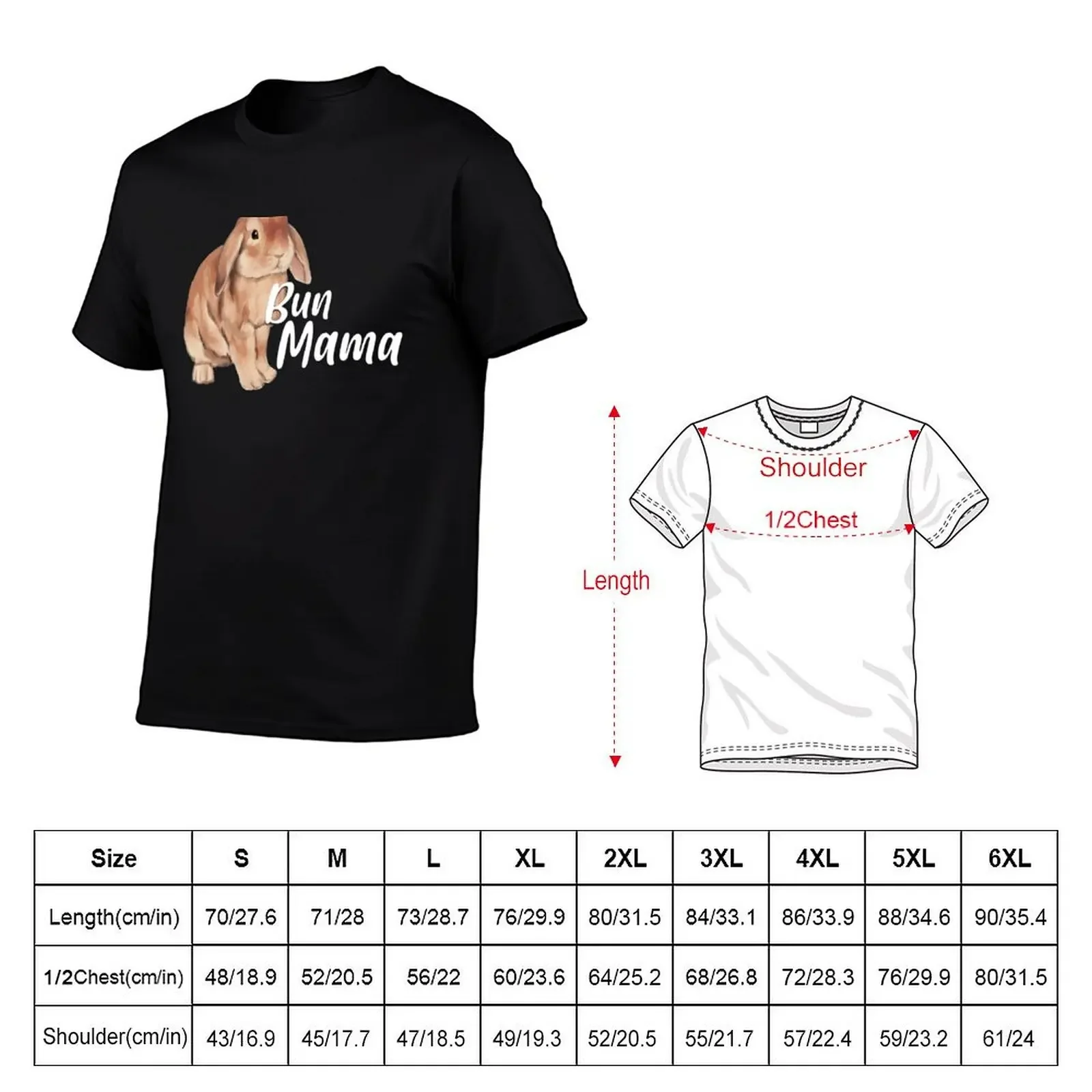 Holland Lop Bun Mama (Cream) T-Shirt anime figures sports fans graphic t shirts Men's clothing