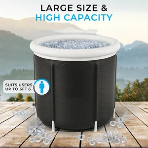 Large ice tub with recovery lid, cold diving, portable tub for athletes, cold water therapy, outdoor tub 11 Main Sales Ice Bathtub for Athletes - №11