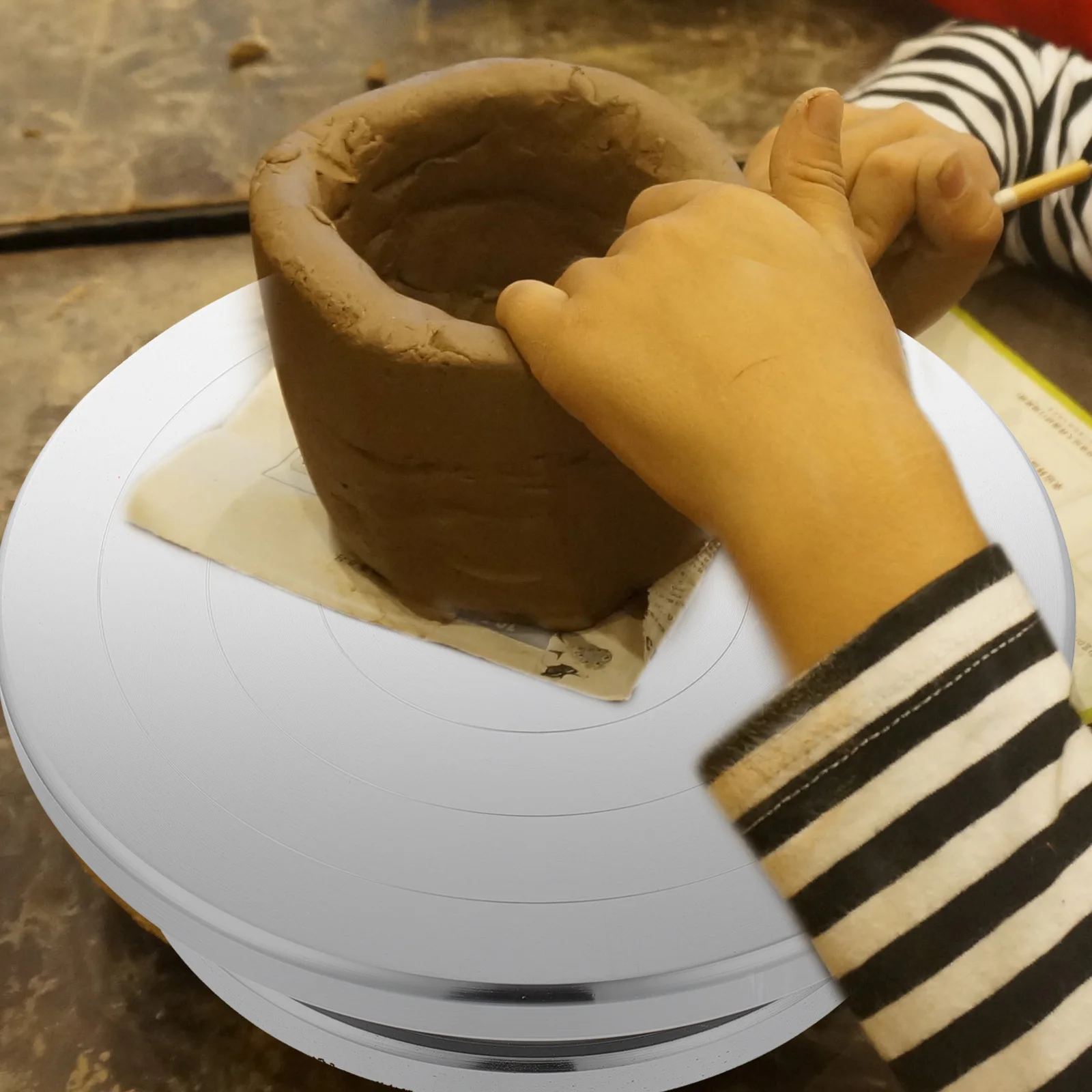 

Pottery Turntable Aluminum Alloy Clay Wheel For Sculpture Craft Ceramic Art Diy Tool Turntable For Clay Sculpture