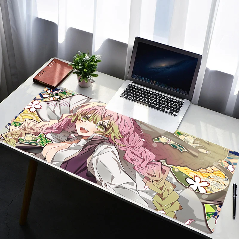 

Mouse Pad Computer Gaming Accessories Mousepad Rubber Extended Desk Mat Laptop Gamer D-demon Slayer Kanroji Mitsuri Keyboard Pad