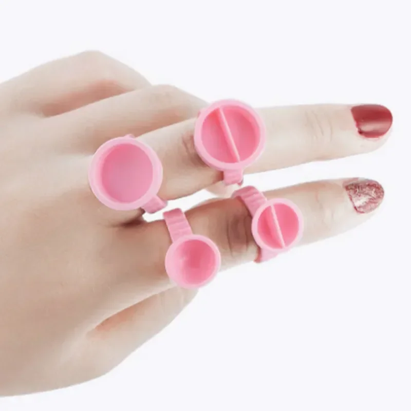 

1000pcs Disposable Eyelash Extension Glue Ring Wholesale Lash Extension Supplies Glue Holder Makeup Tattoo Pigment Glue Tools