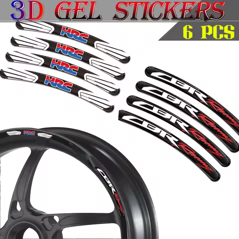 HRC CBR Stickers Motorcycle Wheels For HONDA RR Racing CBR1000rr CBR600rr CBR650r CBR500r CBR250r 1000rr 600rr 650r 1000 600 F4