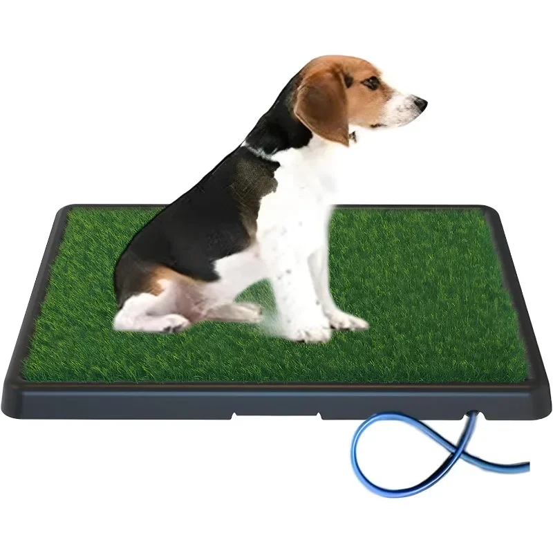 Washable Dog Grass Pad With Tray Puppy Potty Training Grass,flushing urine Pet Toilet Portable Indoor Outdoor Dog Potty