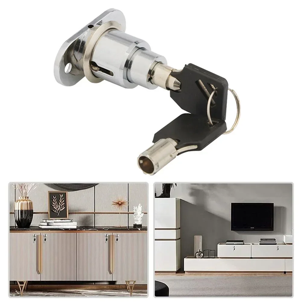 

Compact Cabinet Security Lock Tubular Cabinet Lock Zinc Alloy Push Lock Easy Installation Push Lock Tool Accessory